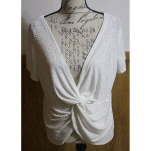 No Boundaries SS Twisted Knot Blouse Sz XXL(19) Junior V-Back Beach Lake Summer